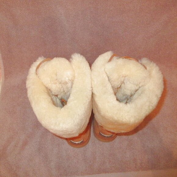 UGG Australia Montclair Winter Boots Size 7 Sheepskin Lace Up Suede Mid Calf - Picture 7 of 12